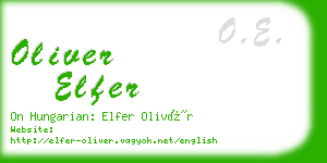 oliver elfer business card